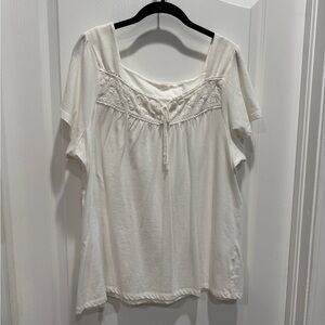 Cream Sonoma Women's Short Sleeve 1X Top